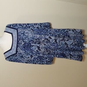 Michael Kors Women's Blue and White Smock Dress